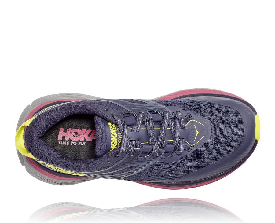 Chaussure Trail Hoka One One Stinson Atr 6 Femme - Bleu Marine - ZXK-894307